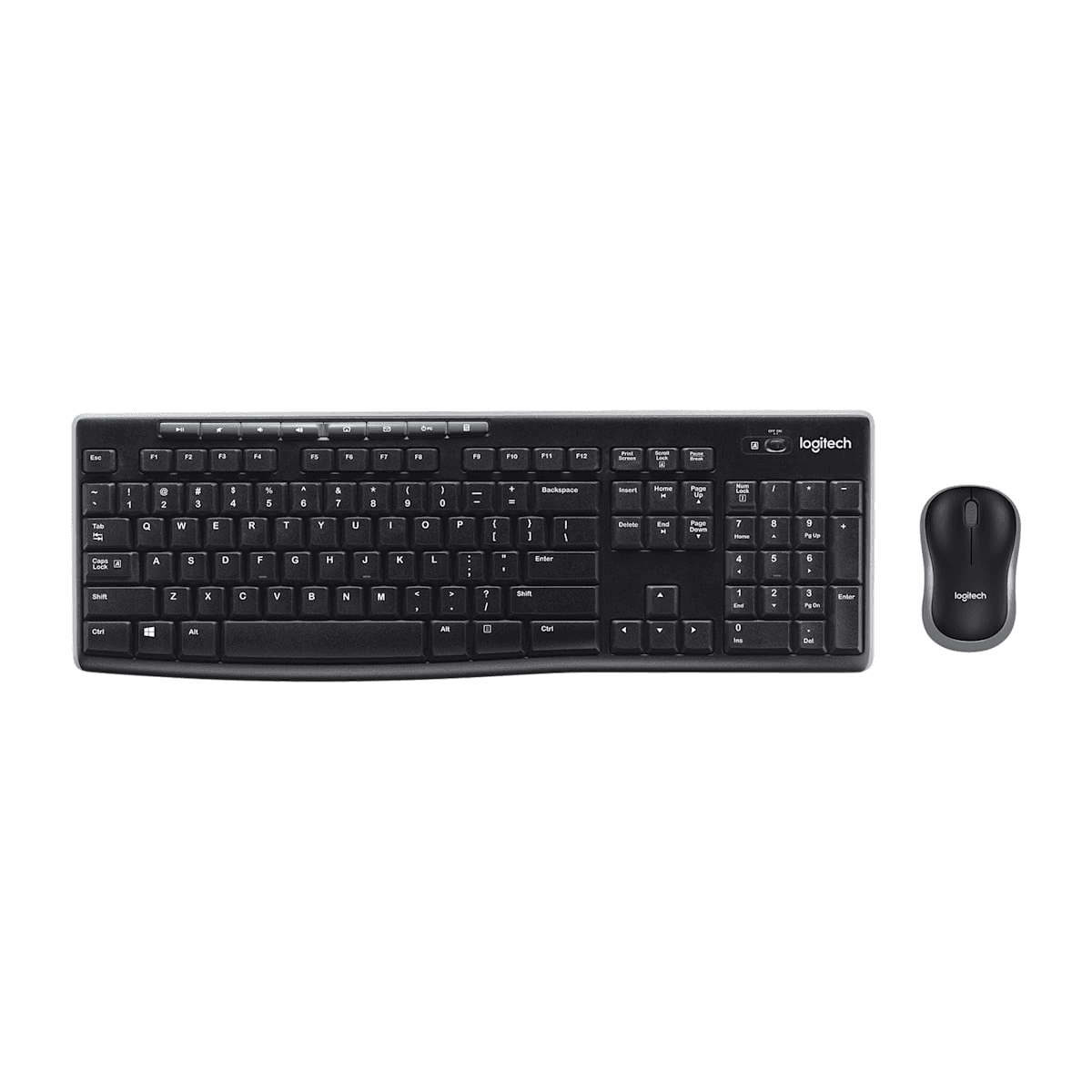 Logitech keyboard and mouse combo representing keyboards and mice