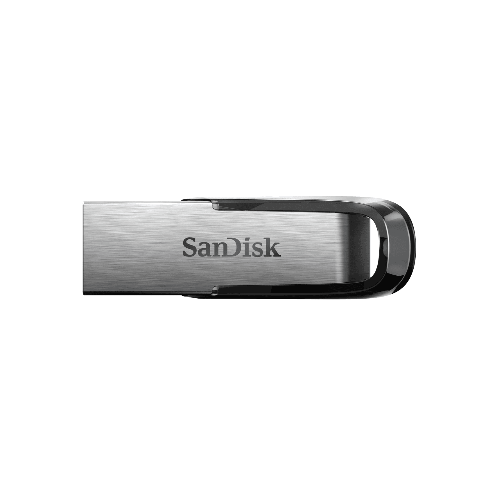SanDisk Ultra Flair USB 3.0 flash drive 128 GB on white background