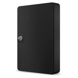 Seagate portable external hard drive 2 TB on white background